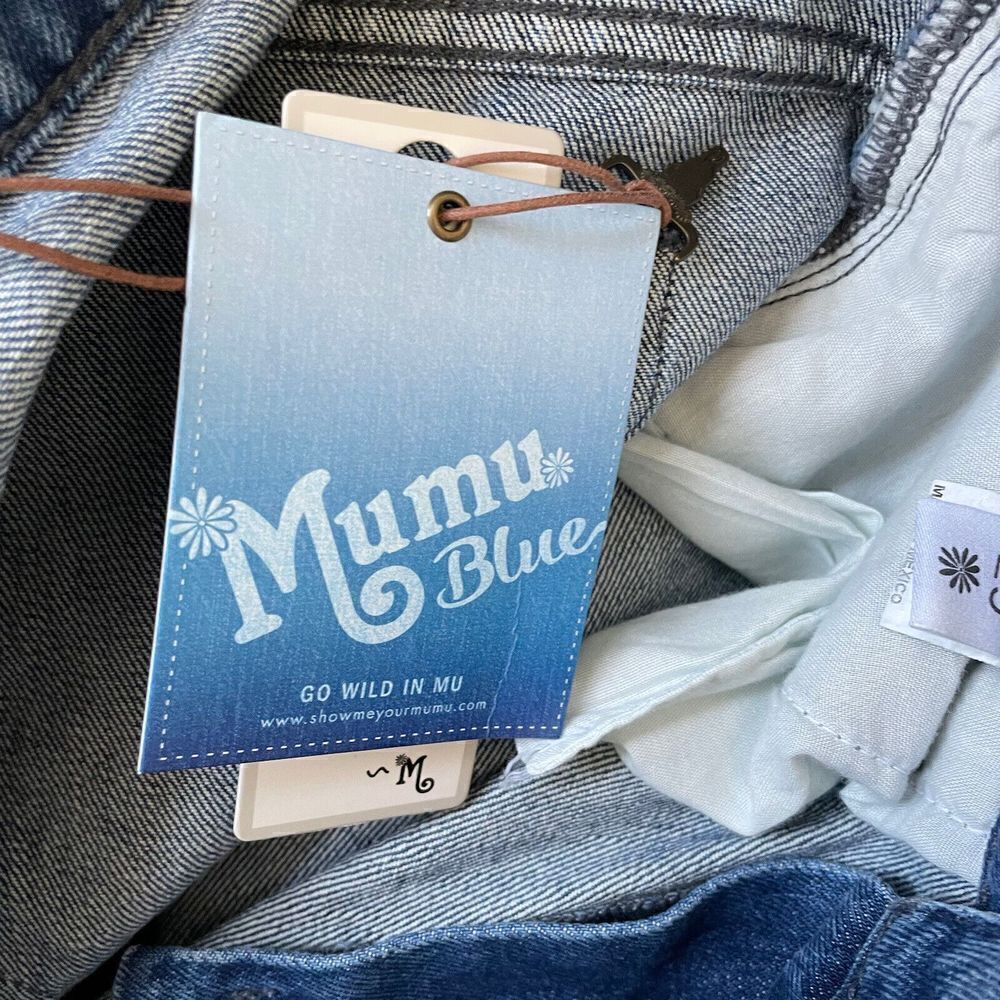 SHOW ME YOUR MUMU Womens Brooklyn Distressed Jeans NEW Sz 29 Straight Frayed-Hem - Picture 12 of 12